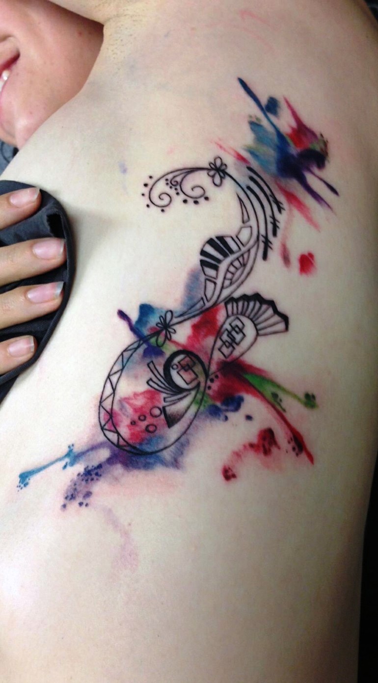 Abstract Watercolor Tattoo Designs