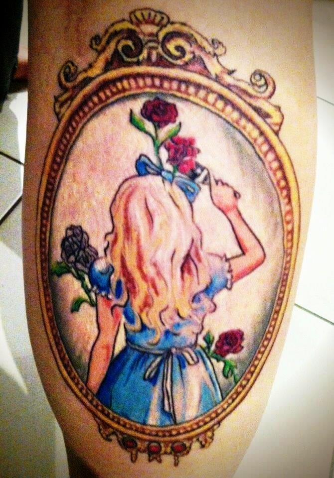 Alice Painting Roses Red Tattoo