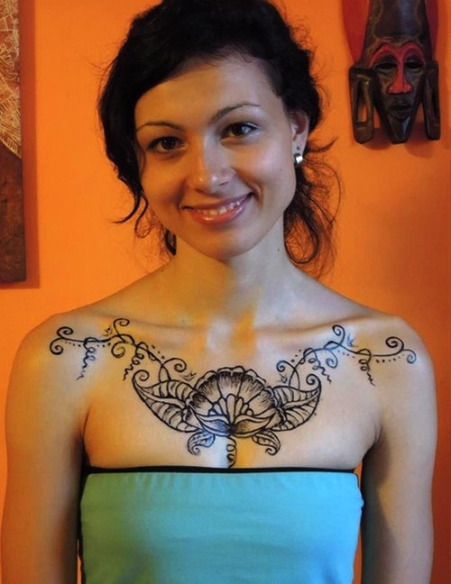 Amazing Tattoos On Girls Chest