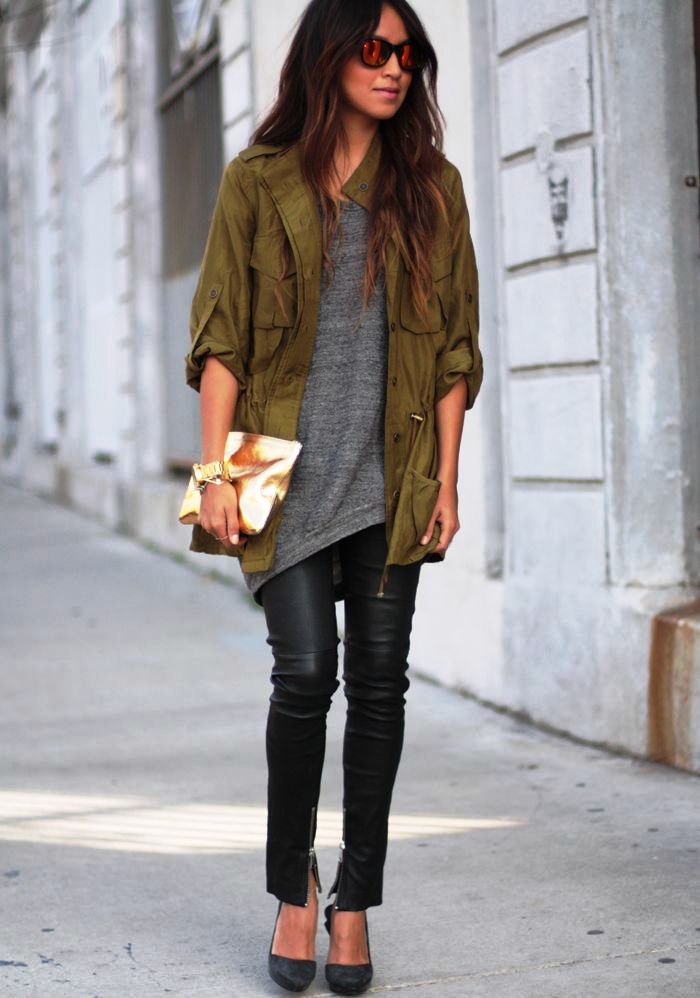 Army Leather Jacket and Pants