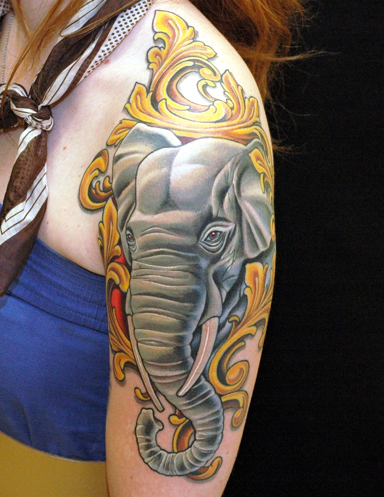 Awesome Elephant Tattoo