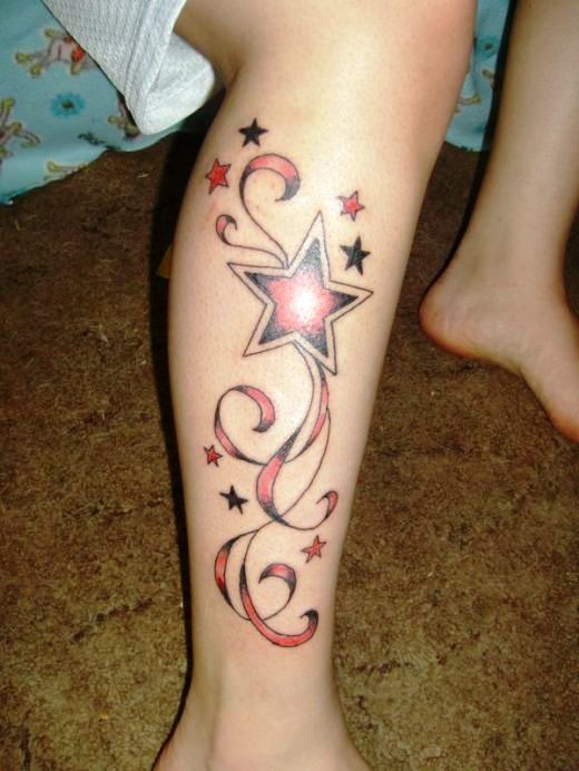 Awesome-Tattoo-Design-on-Leg-for-Girls-2016