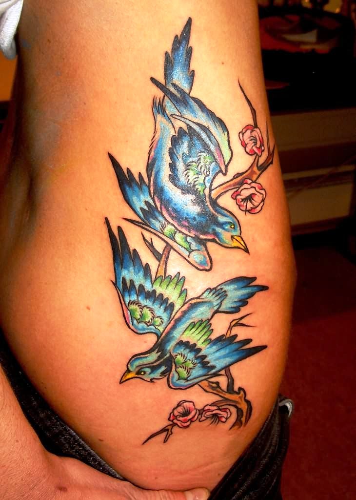 Birds Rib Tattoo Designs for Girls