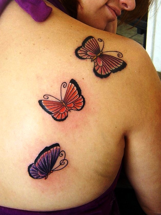 Butterflies Shoulder Tattoos for Women