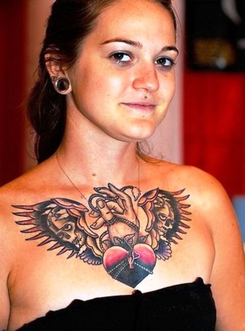 Chest Tattoo Designs for Women