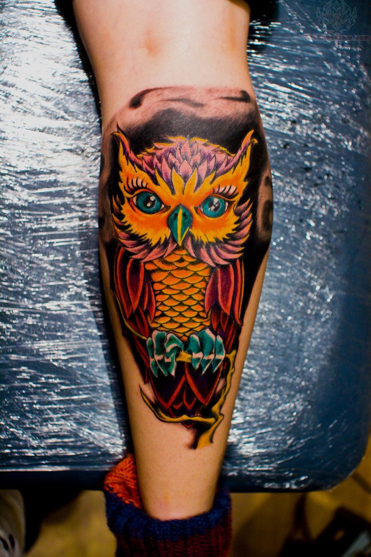 Colorful Owl Tattoo ideas