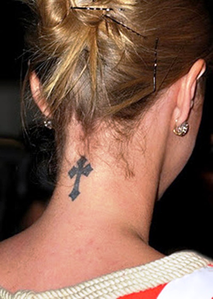 Cross Neck Tattoos for Women
