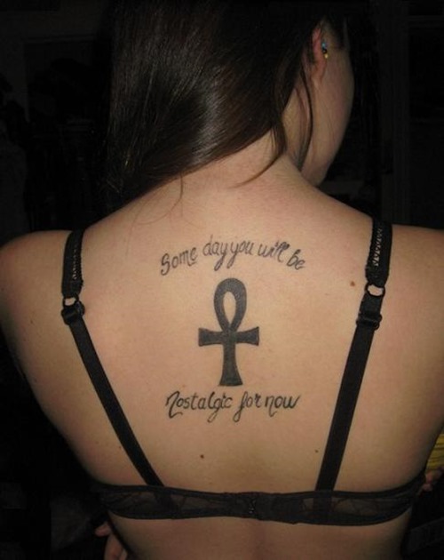 Cross-with-Quotes-Tattoo-on-Back-for-Women