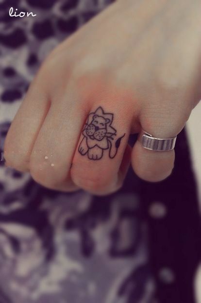 Cute Little Lion Tattoo