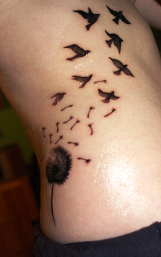 Dandelion Bird Tattoo