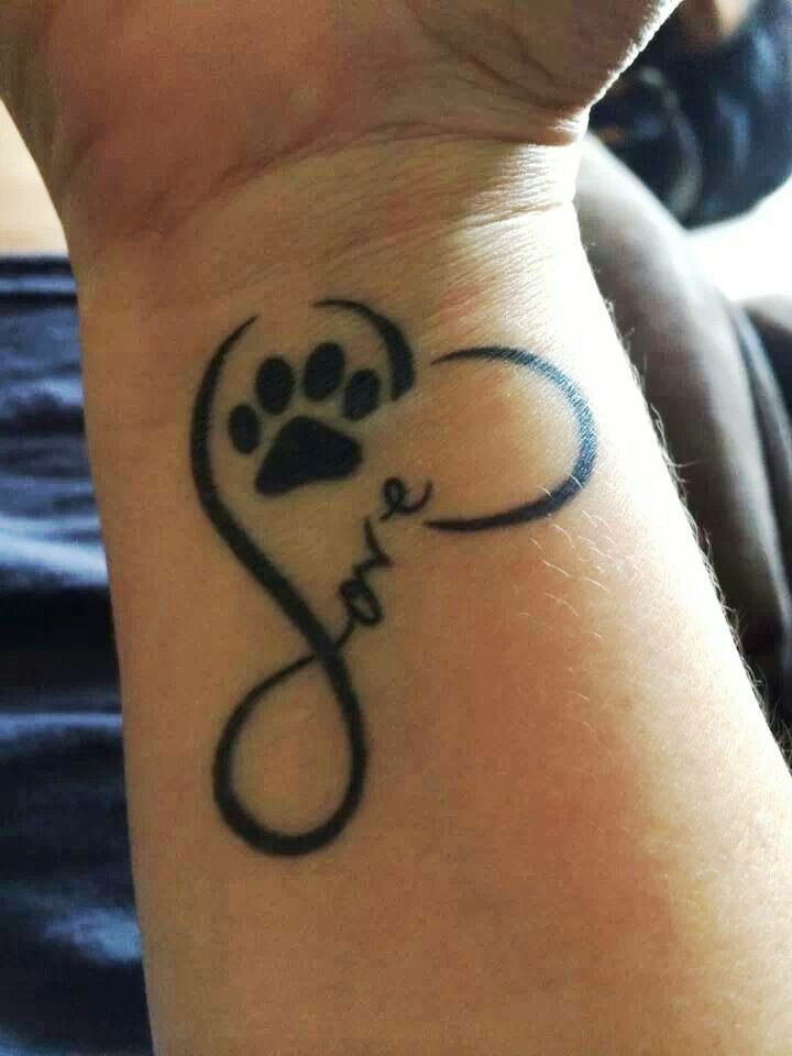 Dog Paw Print Tattoos Infinity