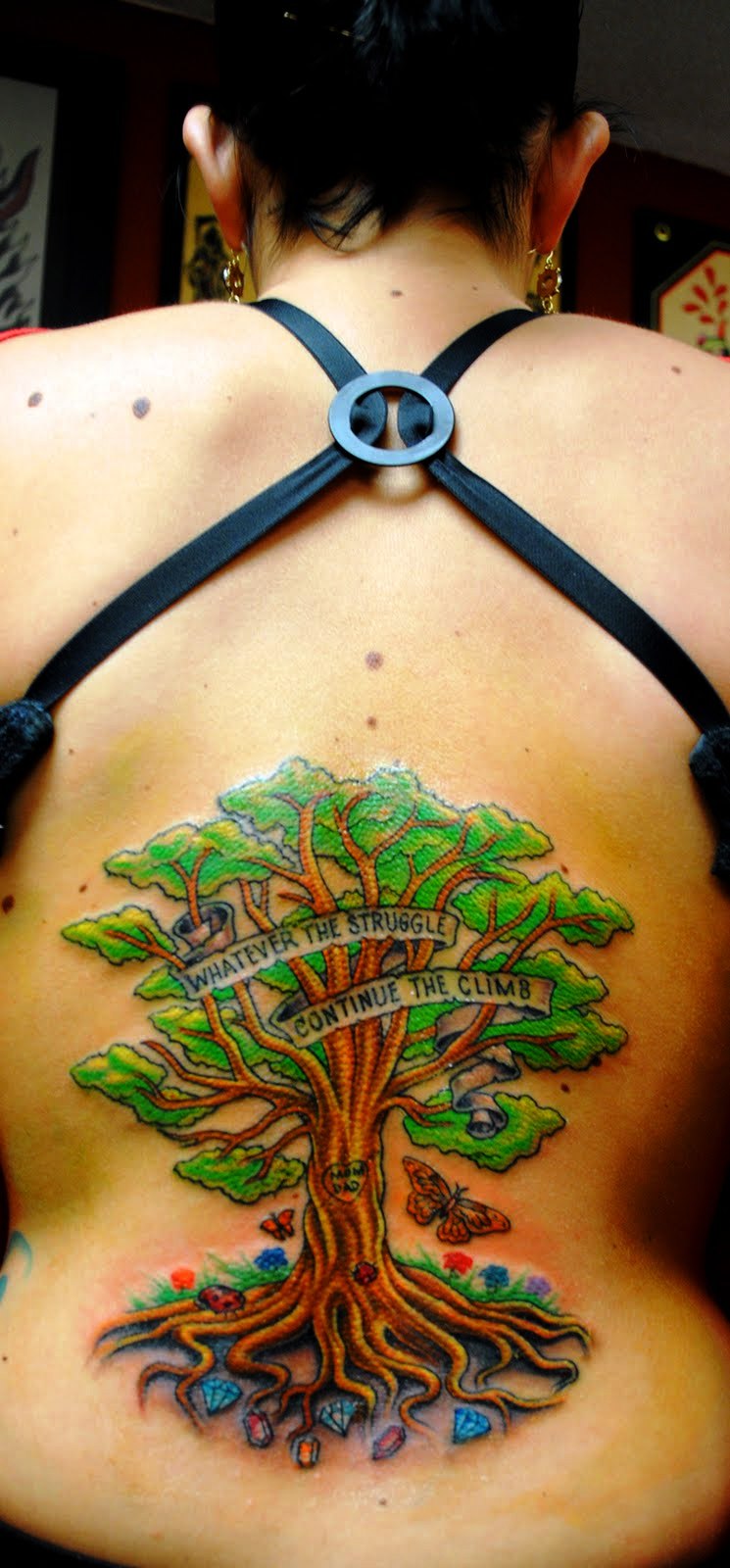 Family Tree Tattoos Women Back