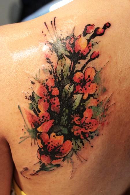 Flower Cover Up Tattoos
