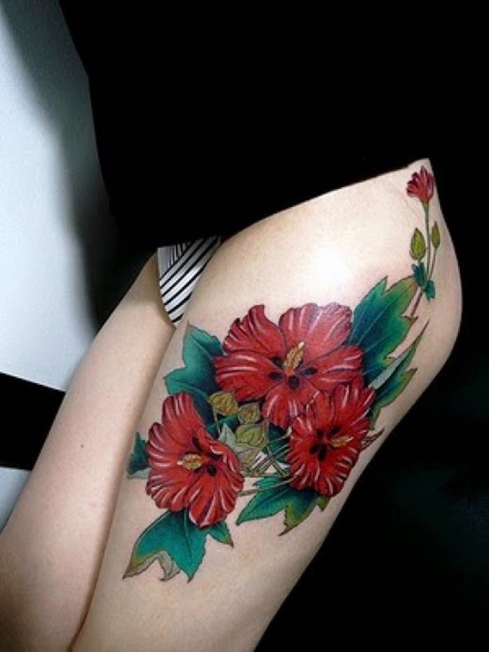 Flower-Leg-Tattoos-for-Women