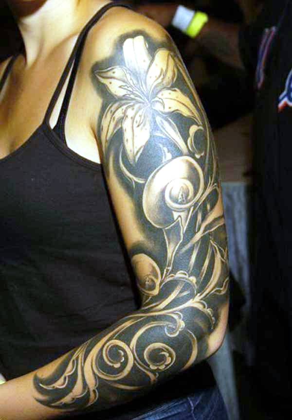 Flower Sleeve Tattoo Women