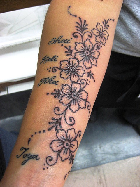 Flower Tattoo Designs On Forearm