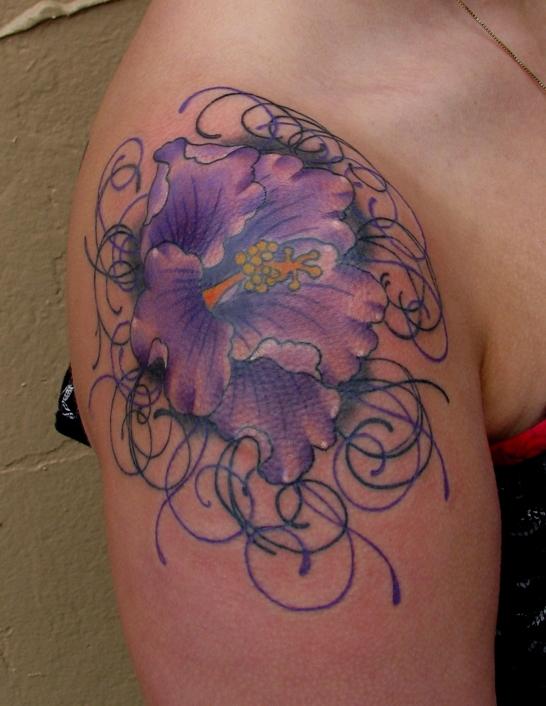 Flower Tattoo Designs for Women On Shoulder
