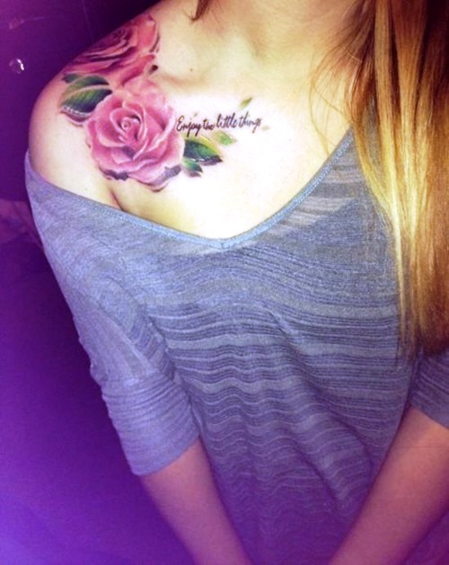 Flowers Tattoo On Shoulder