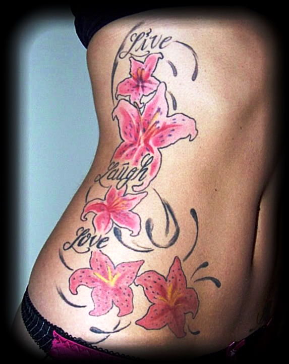 Girls-Flower-Tattoos-on-Side-of-Ribs-for-2011-12