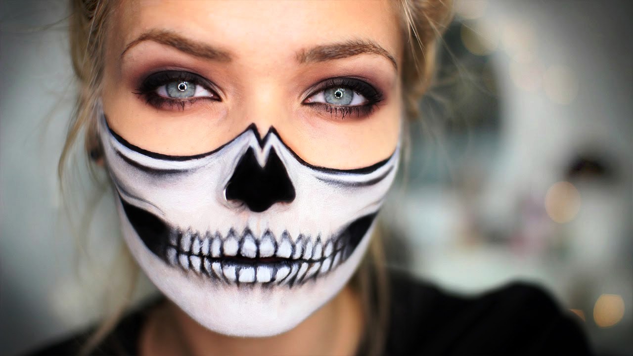 Half Skull Halloween Makeup