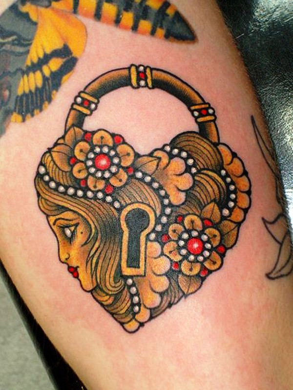 Heart Locket & Key Tattoo