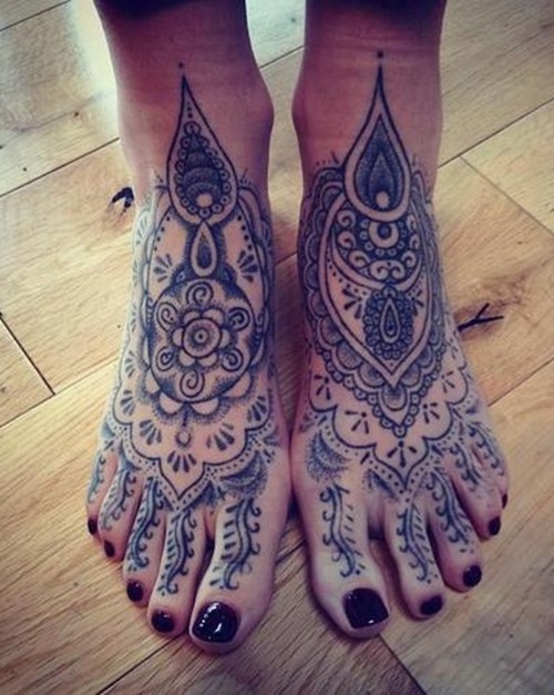 Mandala Tattoo On Feet