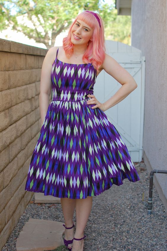 Minka Kelly Purple Dress