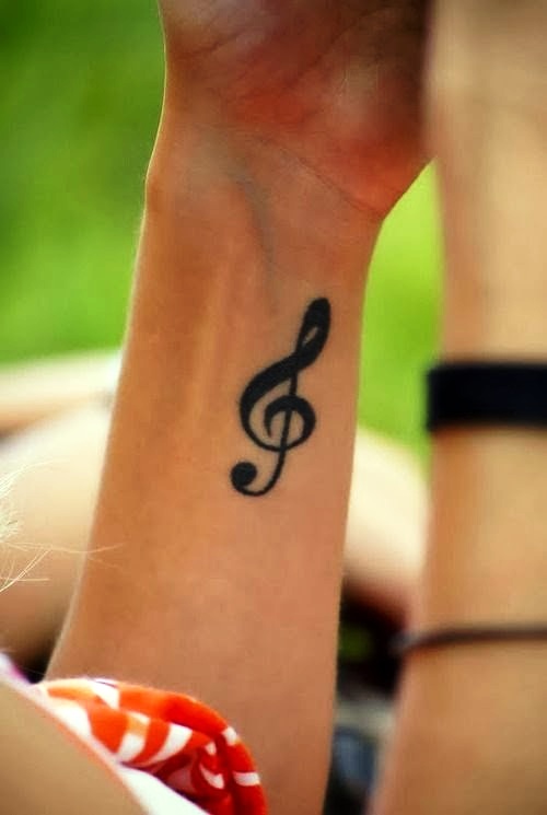 Music Note Wrist Tattoo