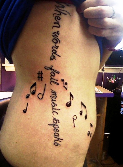 Music Quote Tattoo Idea