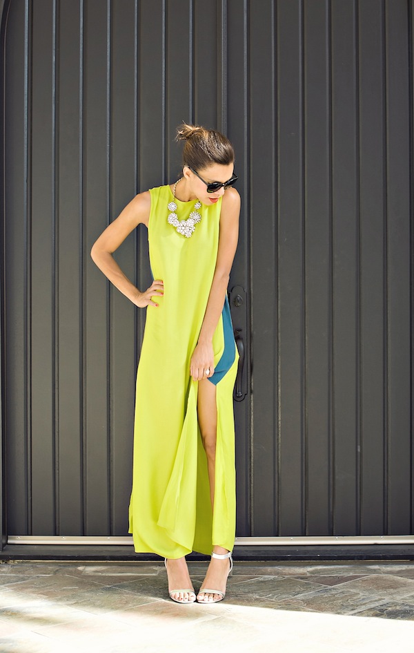 Neon Green Maxi Dress