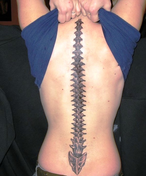 New Spine Bone Tattoo