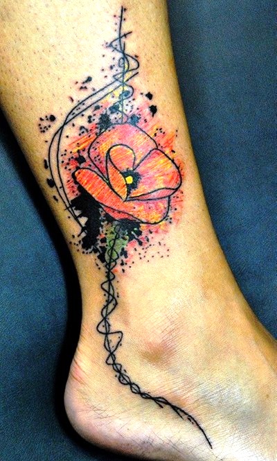 Nice-Leg-Flower-Tattoo-for-Women