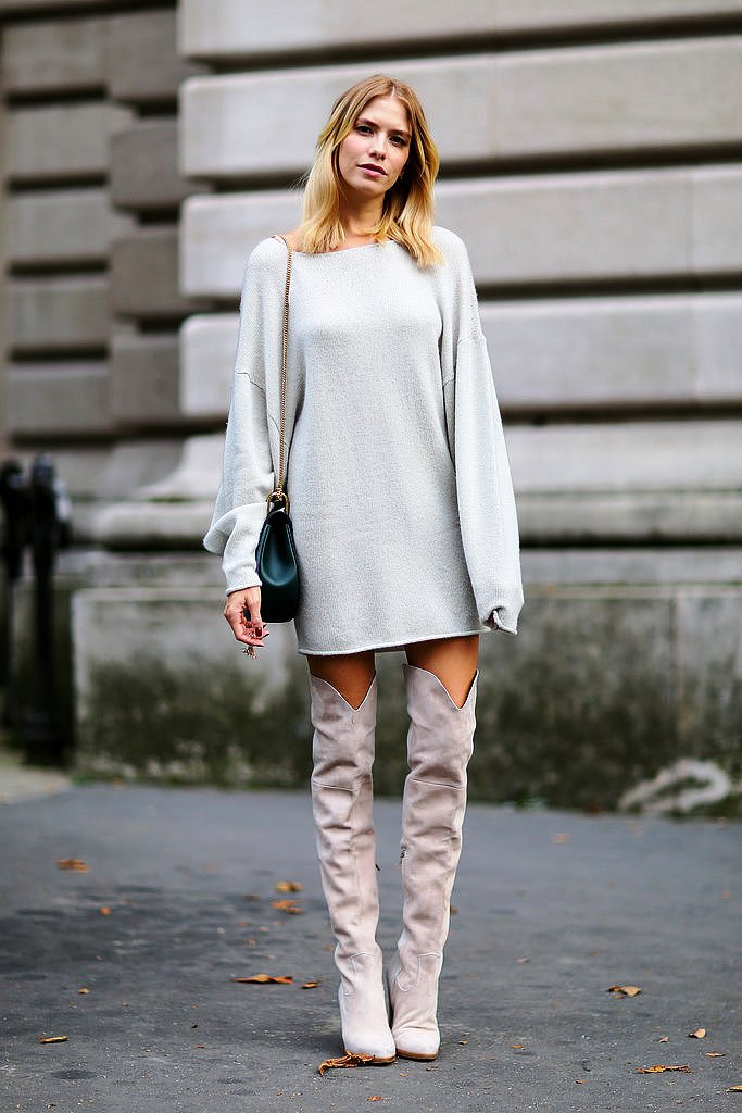 Over the Knee Boots with Dresses