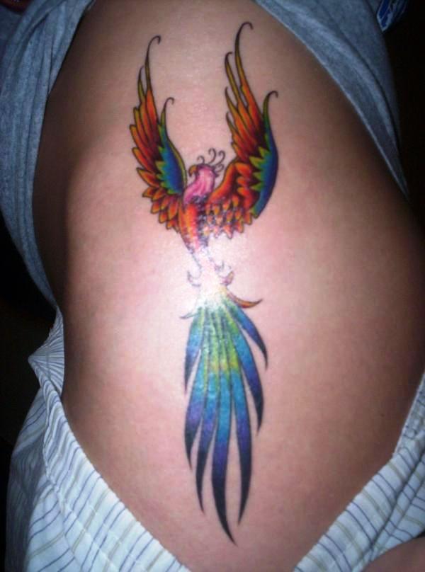 Phoenix Tattoos for Women On Hip