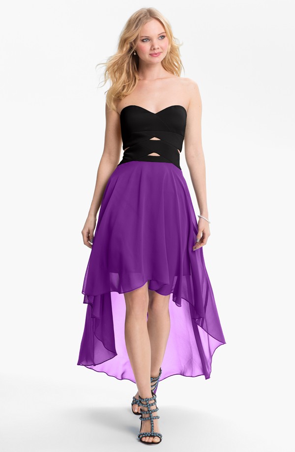 Purple High Low Dress