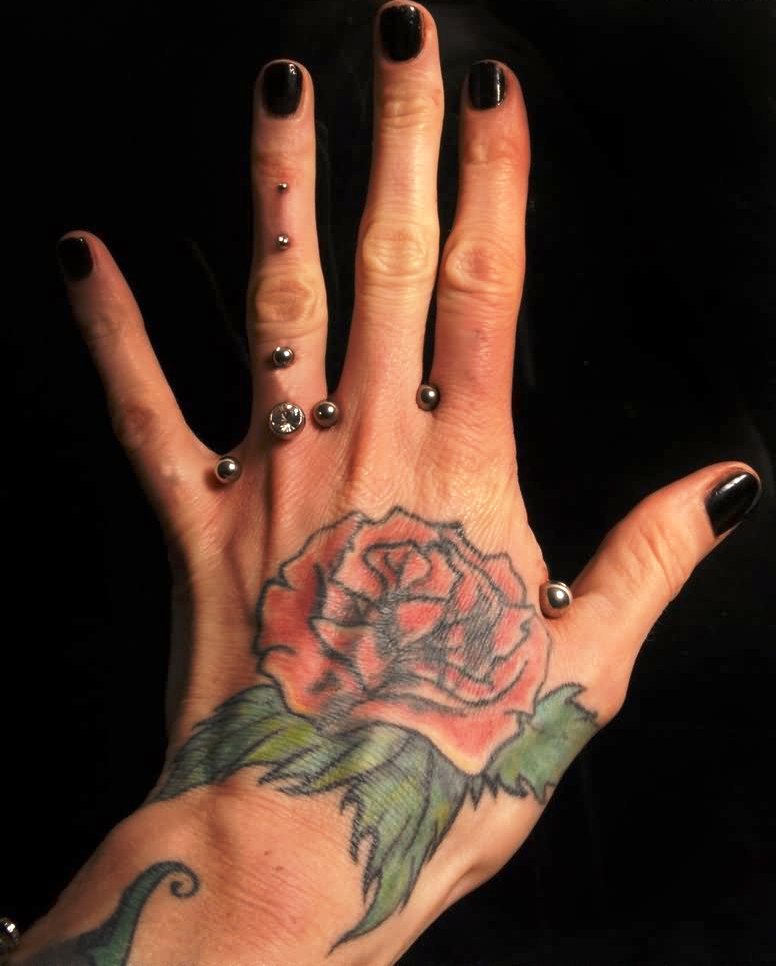 Rose Tattoo On Hand