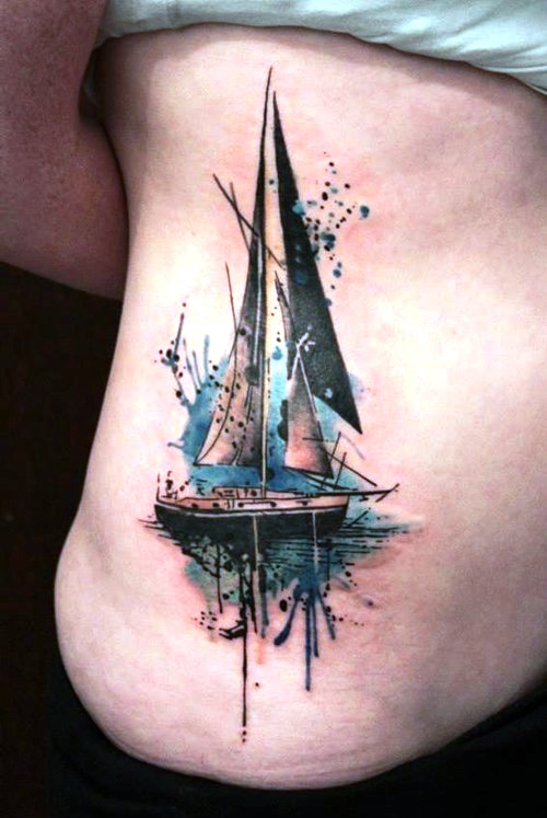 Sailboat Tattoo Design