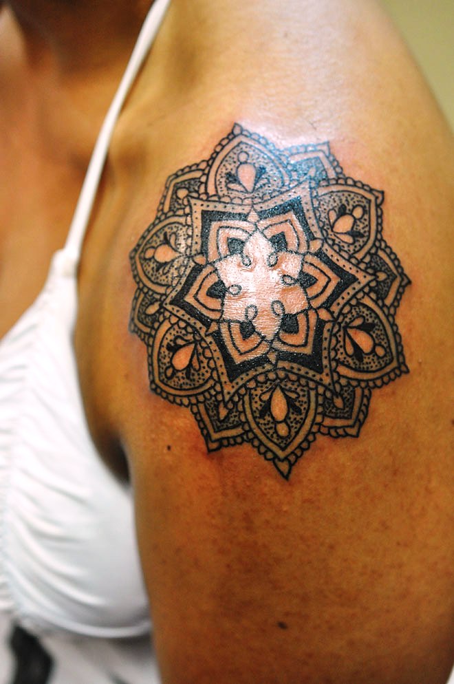 Shoulder Mandala Tattoos