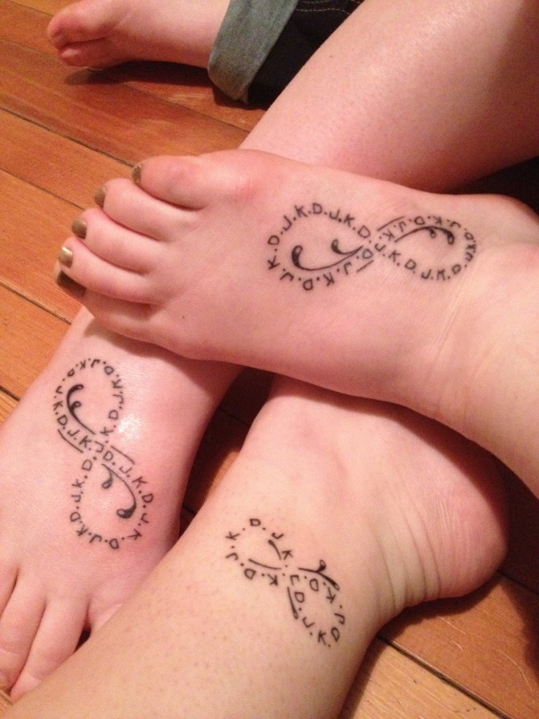 Sister Infinity Tattoo Designs