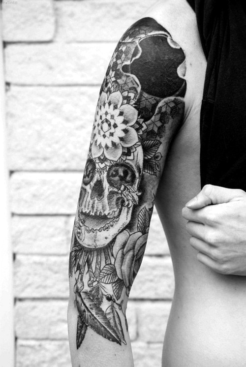 Skull Half Sleeve Tattoos