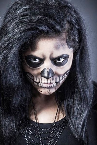 Skull Halloween Makeup for Women