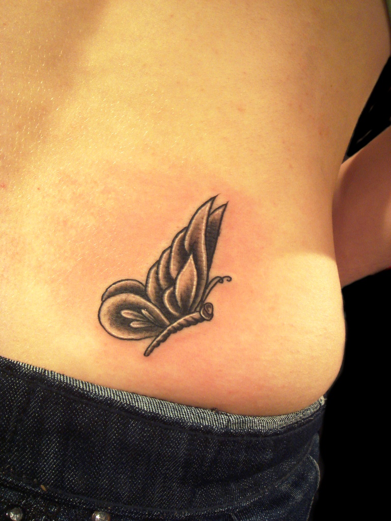 Small-Butterfly-Tattoo-For-Women-On-Hip