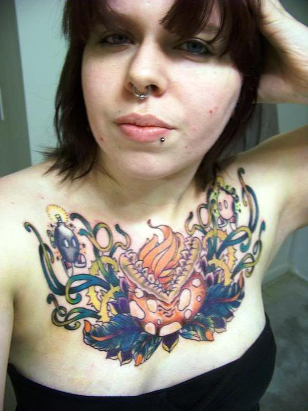 Small Chest Tattoos Women