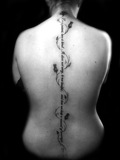 Spine quote Tattoo for Women