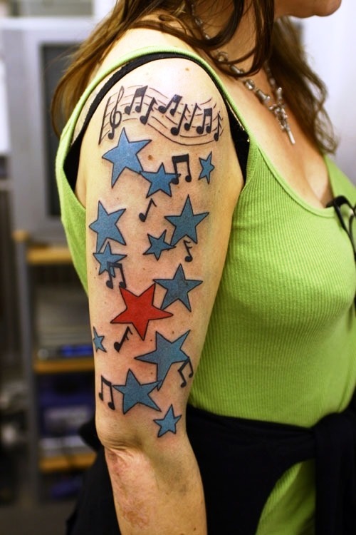 Star Half Sleeve Tattoos for Women