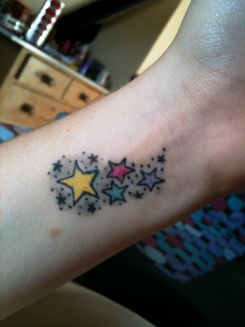 Stars Tattoo On Wris