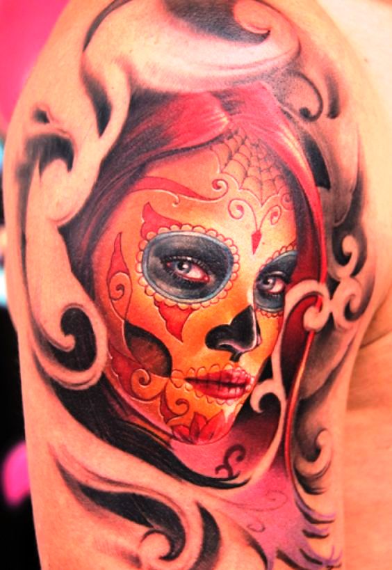 Sugar Skull Girl Tattoo ideassss