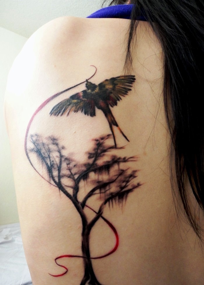 Tree and Birds Tattoo