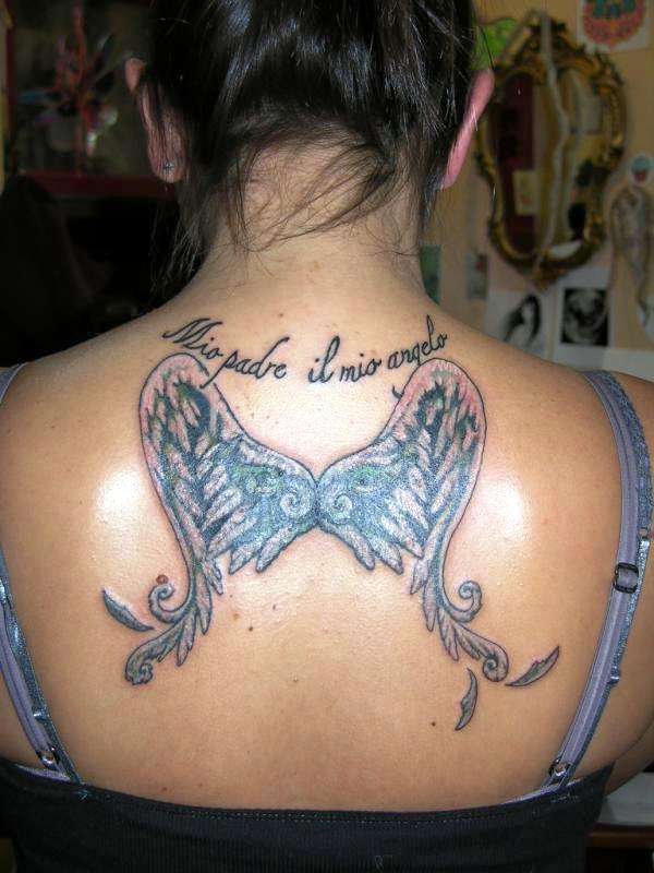 Tribal Angel Wing Tattoos for Women