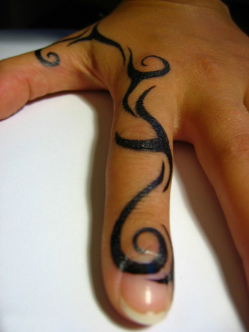 Tribal Finger Tattoo Designs